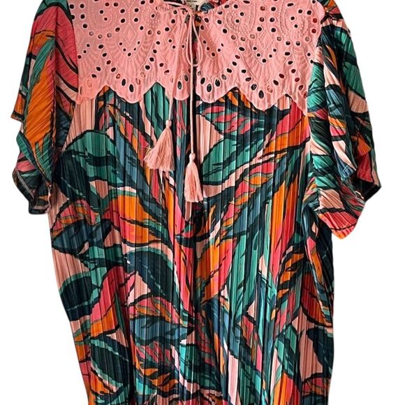RIO & RIAN Tops - RIO & RIAN Women's 2XL Floral Blouse Multicolor Ruffle Sleeve Boho